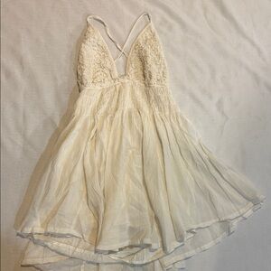 Free People Cream Lace Boho Tunic